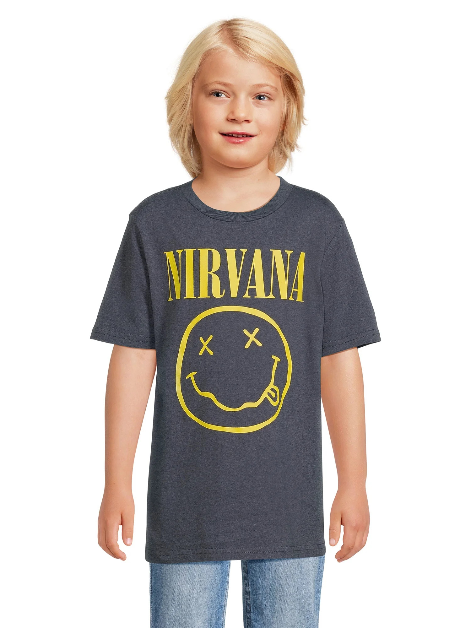 Nirvana Boys Short Sleeve Graphic T-Shirt, Sizes 4-18 | Walmart (US)