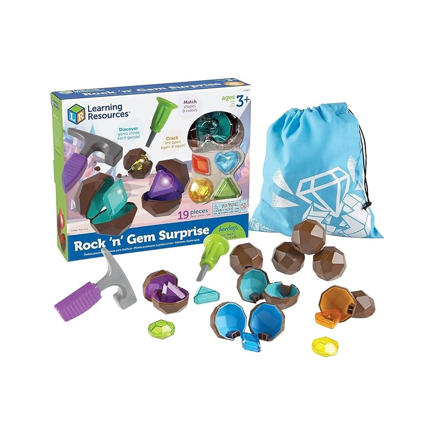 Learning Resources Rock 'n Gem Surprise, Sorting, Matching & Counting Skills Activity Set, Early ... | Amazon (US)