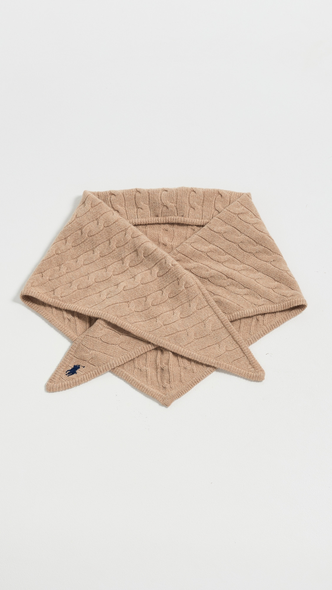 Polo Ralph Lauren Cable Triangle Scarf Soft Grey One Size | Shopbop