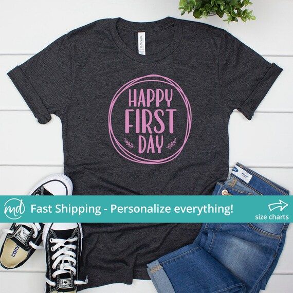Happy First Day Of School For Teacher, 1st Day of School Shirt For Teachers, First Day of School ... | Etsy (US)