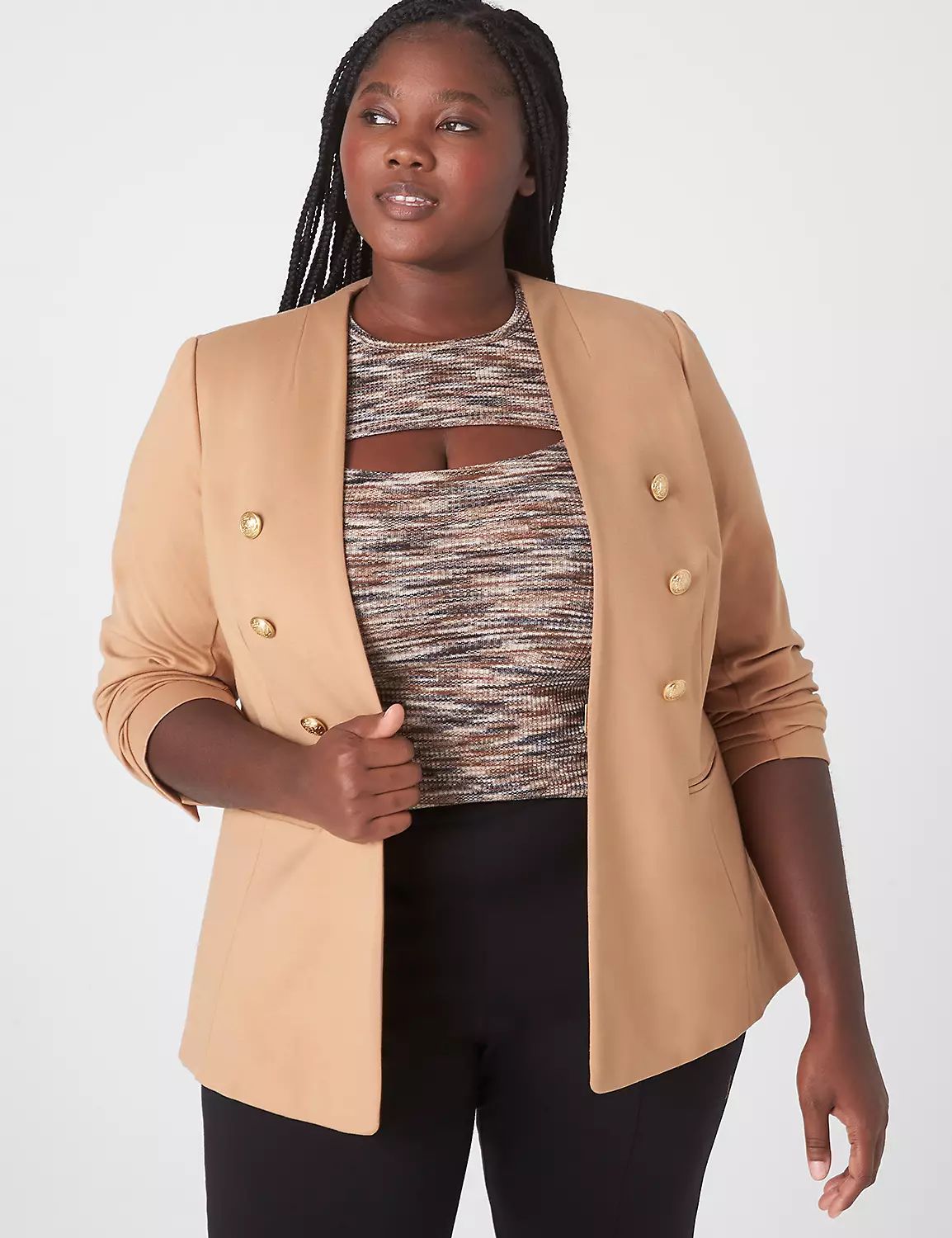 Ponte Bryant Collarless Blazer | LaneBryant | Lane Bryant (US)