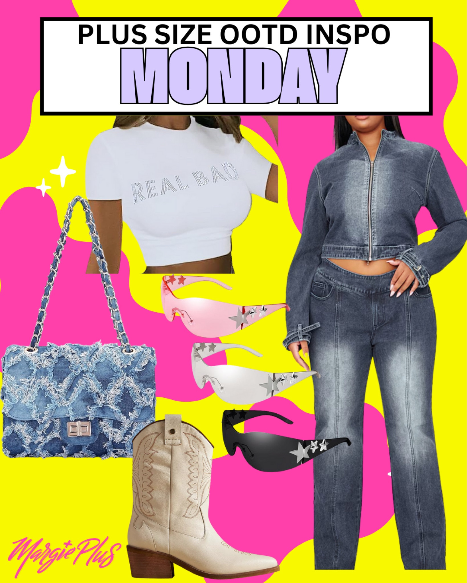 MONDAY Plus Size Style Inspiration serving up Y2K pop princess with this denim look. 

#LTKFindsUnder100 #LTKPlusSize #LTKStyleTip