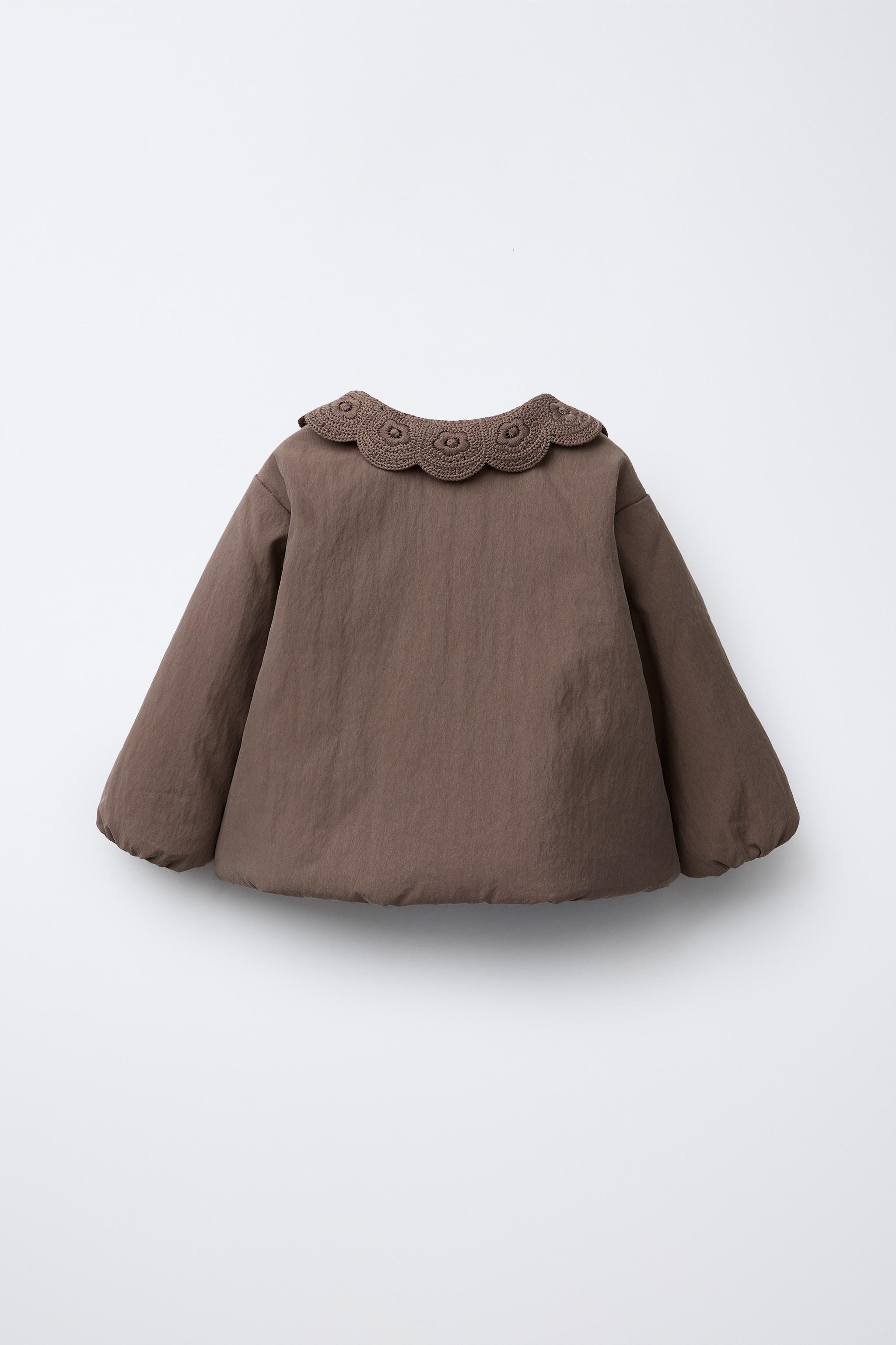 CROCHET COLLAR PADDED JACKET | Zara UK