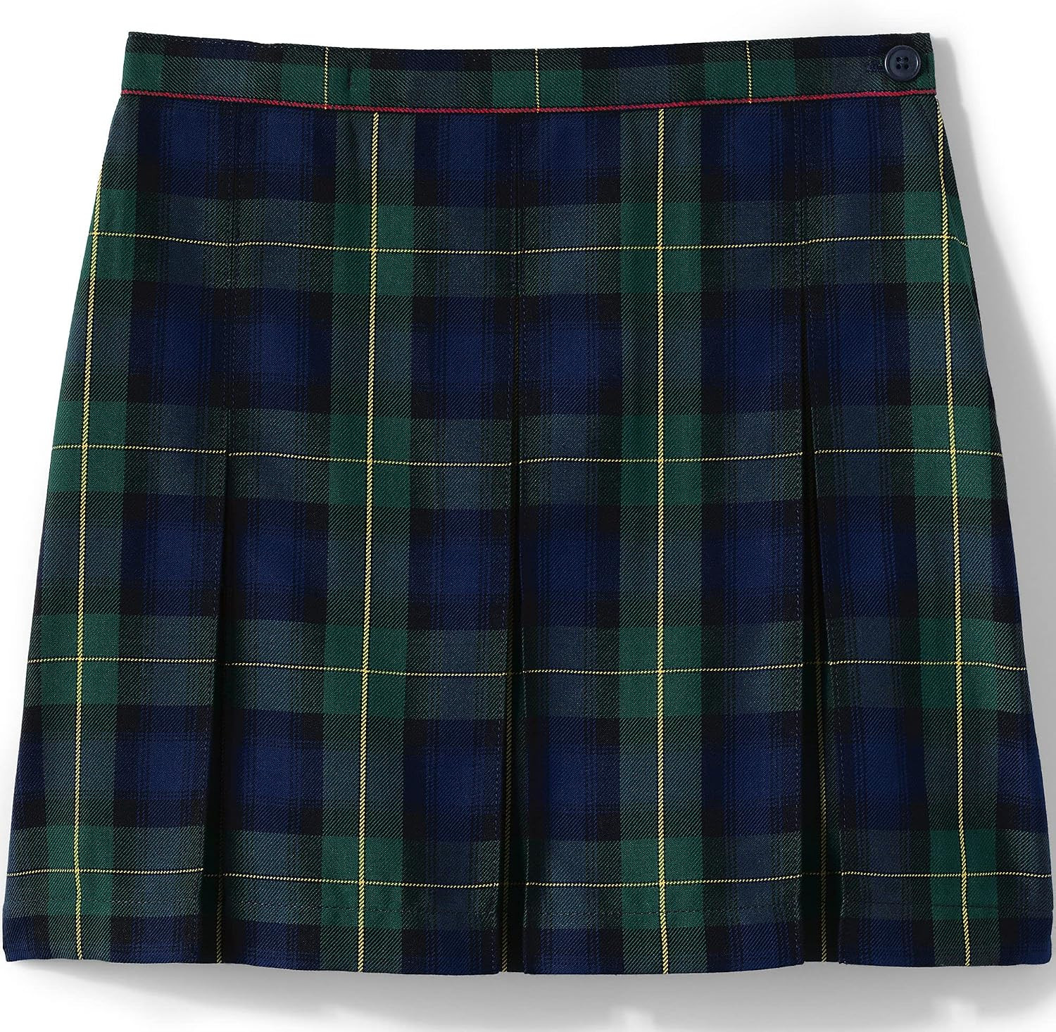 Lands' End School Uniform Girls Plaid Box Pleat Skirt Top of the Knee | Amazon (US)