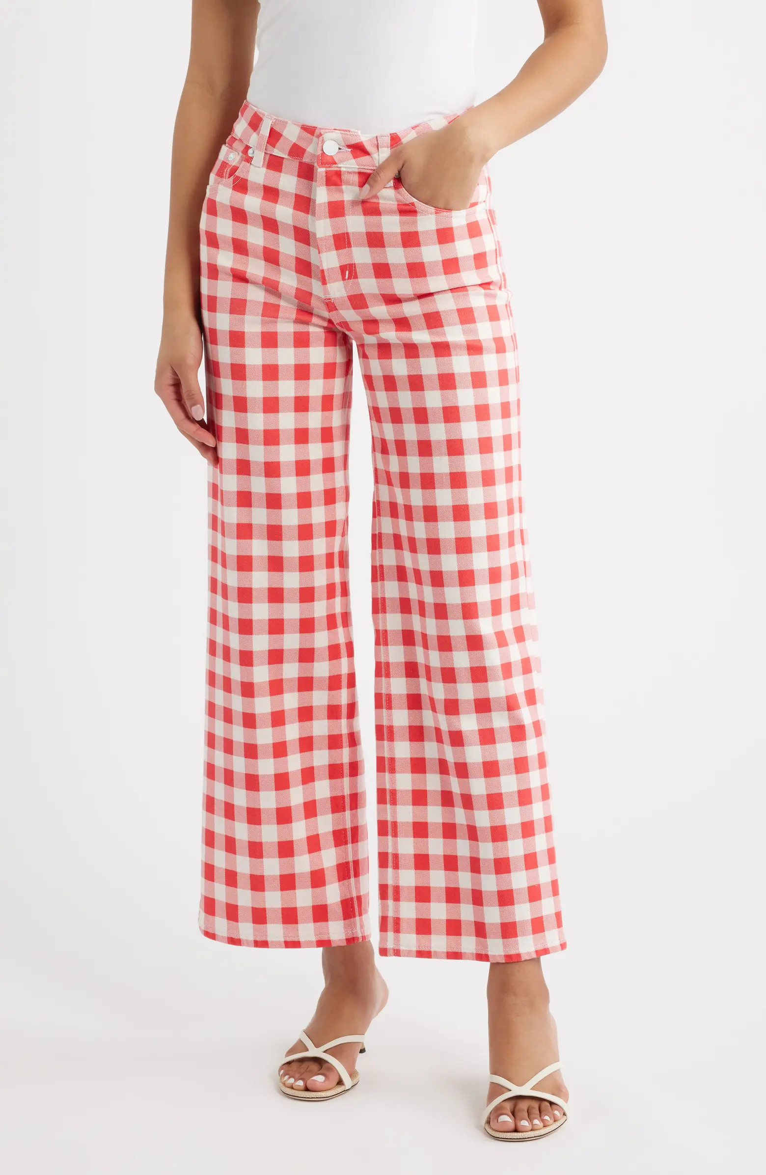 x Giadzy Getty High Waist Crop Wide Leg Jeans | Nordstrom