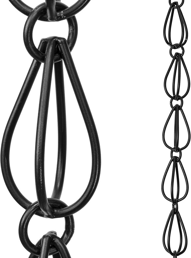 Monarch Rain Chains 17055 Aluminum Teardrop Rain Chain, 8-1/2 Feet Length Replacement Downspout f... | Amazon (US)