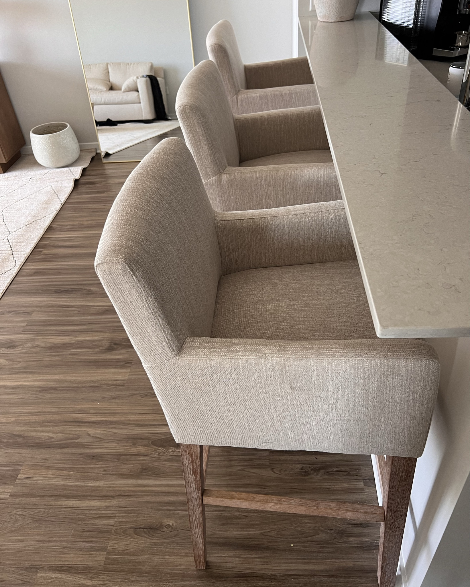 It’s really hard to find cute, modern bar height stools these days. I found these on Wayfair and I couldn’t be any happier with them! They have a nice large seat, comfortable, and the color would work in any neutral space. 

#ad
#wayfair
#wayfairpartner 

#LTKHome #LTKStyleTip #LTKVideo