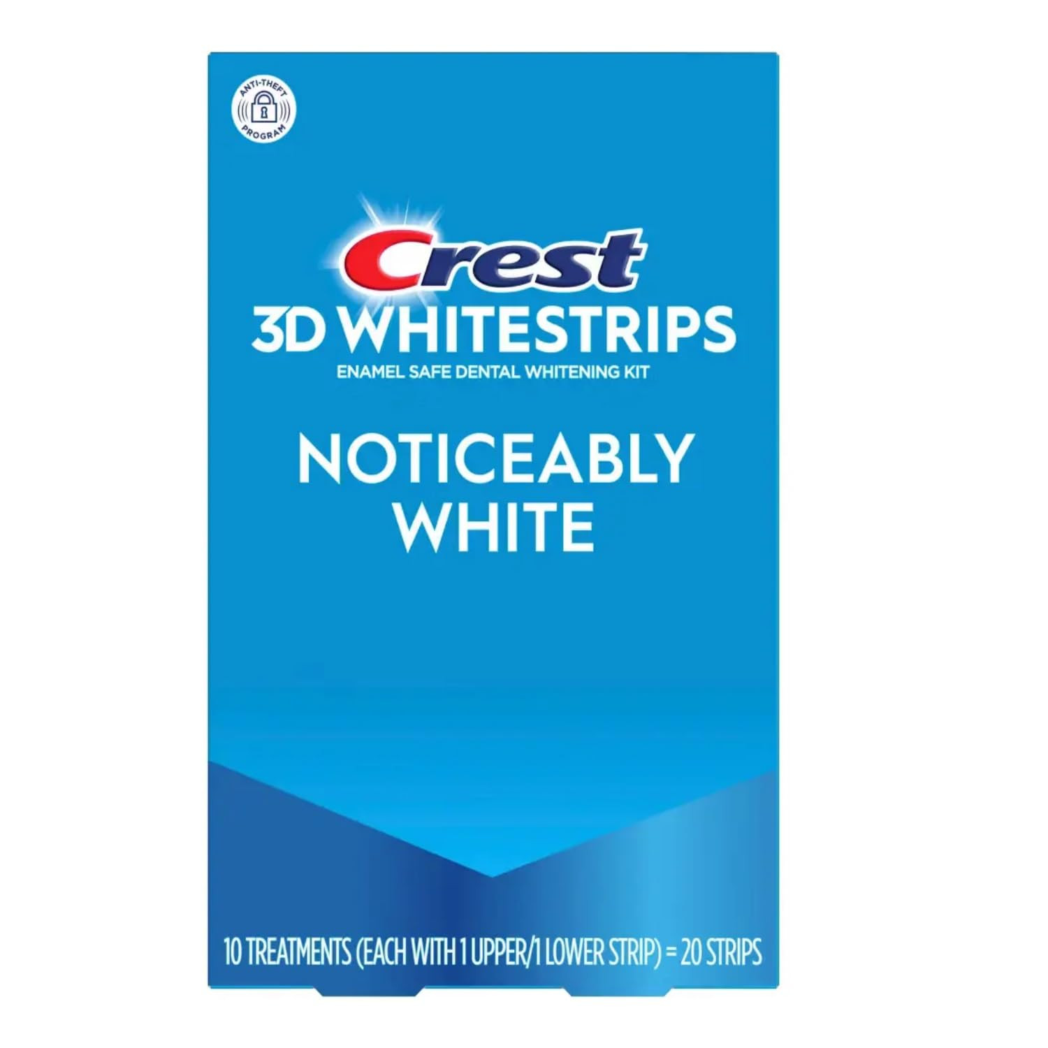 Crest 3D Whitestrips, Noticeably White, Teeth Whitening Strip Kit, 20 Strips (10 Count Pack) | Amazon (US)