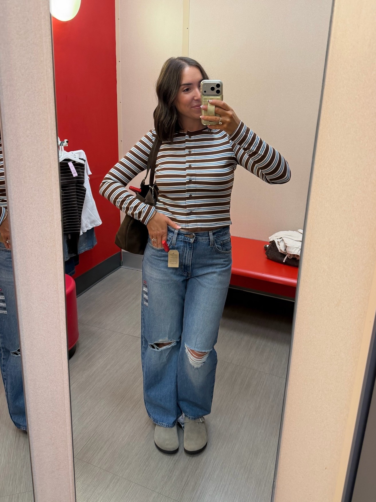 @Target new arrivals, Fall fashion finds, try-on haul 🙌🏻🤎🍂

Striped sweaters, the BEST mom/approved @levi jeans!! They are insanely flattering!! 🤩

Size  8, 150lbs, 5’8” - Wearing a M (TTS) in everything!

#LTKootd #LTKSaleAlert #LTKTall