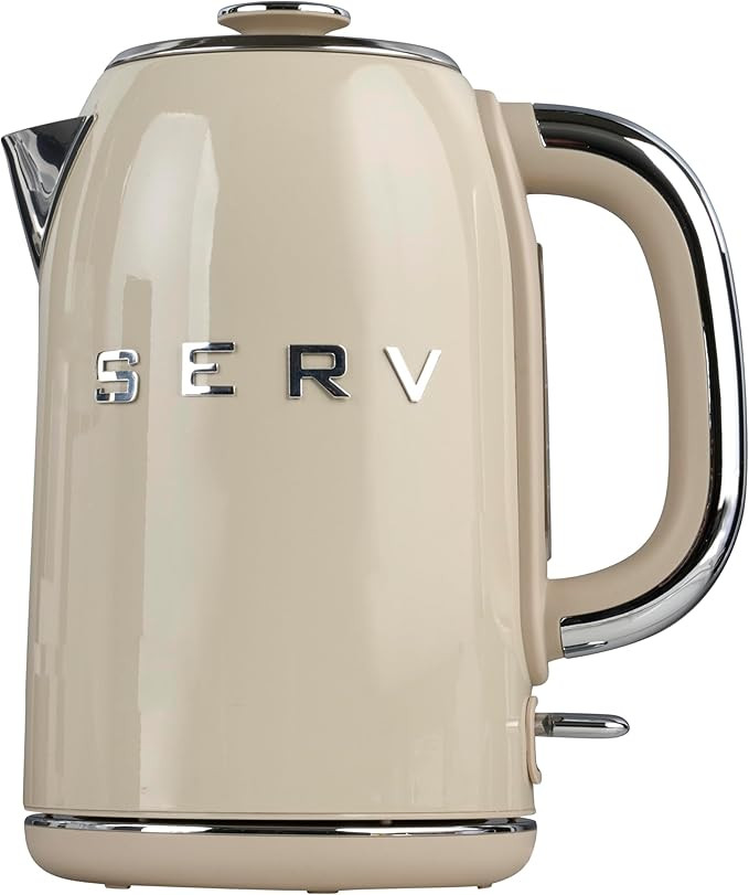 Servappetit Retro Serv Electric Kettle – 1.7L Stainless Steel Water Boiler with 360° Swivel Ba... | Amazon (US)