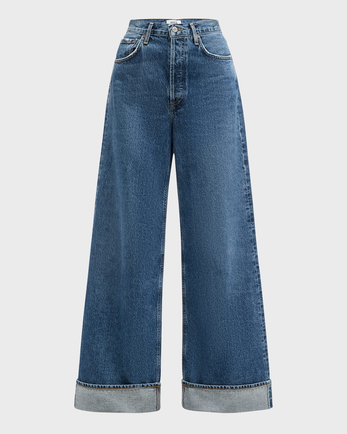 Dame Wide-Leg Cuffed Jeans | Neiman Marcus