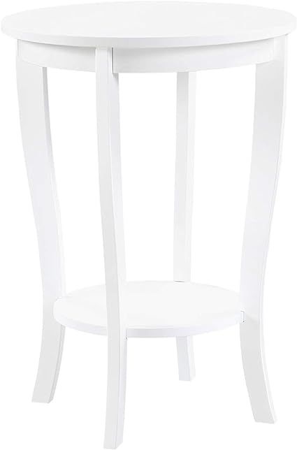 Convenience Concepts American Heritage Round End Table, White | Amazon (US)