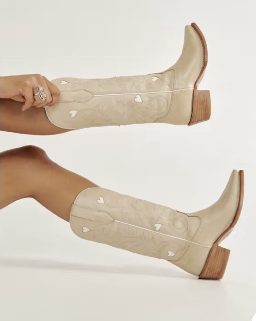 These new Annie Tecovas are giving me allllllll the Megan Moroney vibes!!! Love the cream leather and white heart inlay!

#LTKShoeCrush #LTKSeasonal #LTKWatchNow