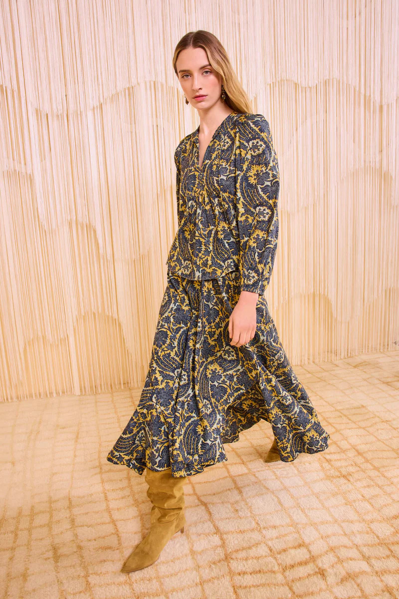 Brea Long Sleeve Blouse - Luna | Ulla Johnson