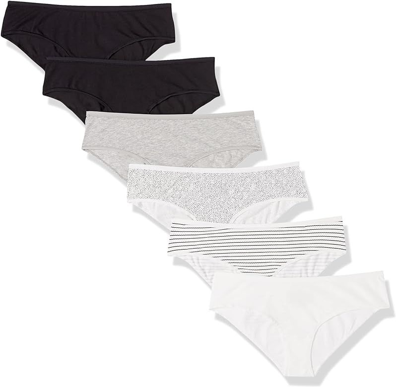 Amazon Essentials Women's Cotton Hipster Underwear, Pack of 6 | Amazon (US)