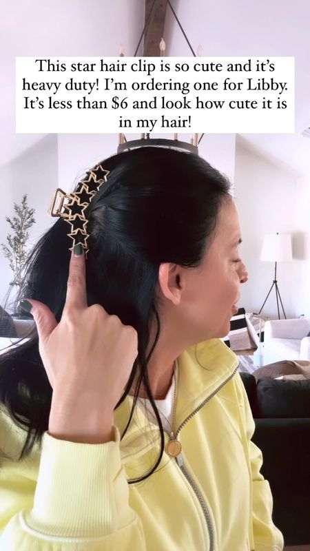 The cutest star hair clip for less than $6! I also have it in silver and I did get Libby one so she doesn’t “borrow” mine  

#LTKover40 #LTKbeauty #LTKmidsize