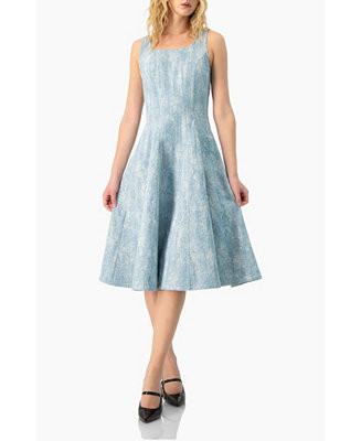 Women's Square Neck Midi Denim Dress | Macy's