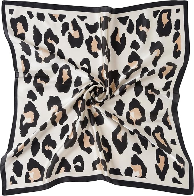 CHUNG Women's Scarf Hair Bandanas Square 27.5" Satin Wrap Fashion Pattern Scarves Emulation Silk ... | Amazon (US)