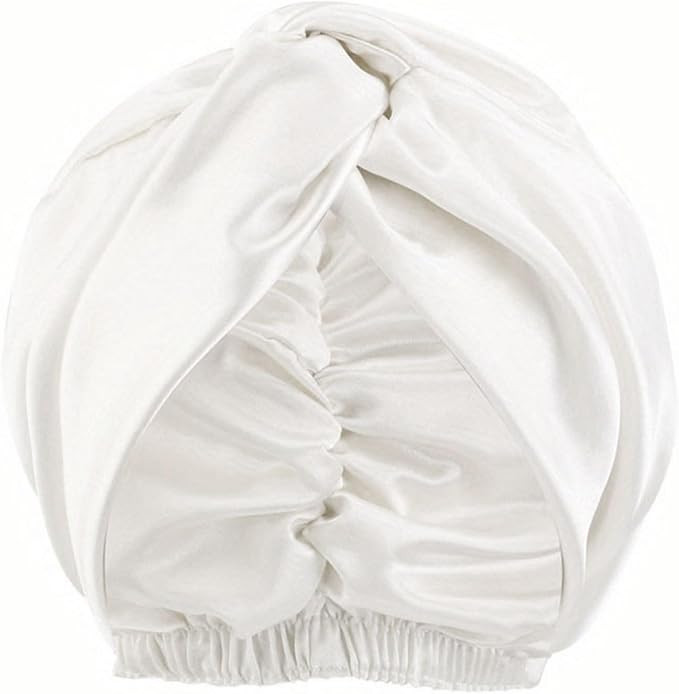 Adjustable Silk Satin Bonnet for Sleeping Hair Wrap, Double Layer Sleep Cap, Night Turban | Amazon (US)