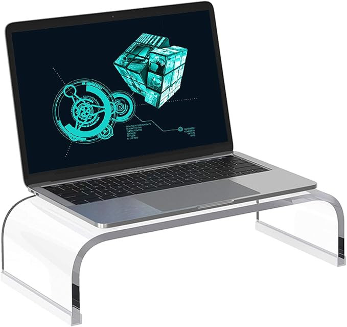 Acrylic Computer PC Laptop Monitor Stands Riser Clear 15” Multi-Functional Desk Space Saving St... | Amazon (US)