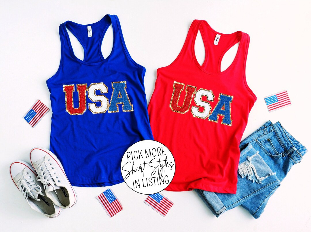 4th of July Tank Top Shirt for Women, Fourth of July Shirt, USA Shirt, Funny July 4th of July Out... | Etsy (US)