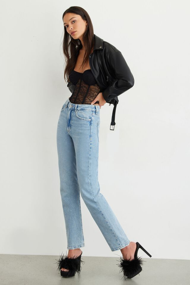 Chiara Slim Straight Jeans | Dynamite Clothing