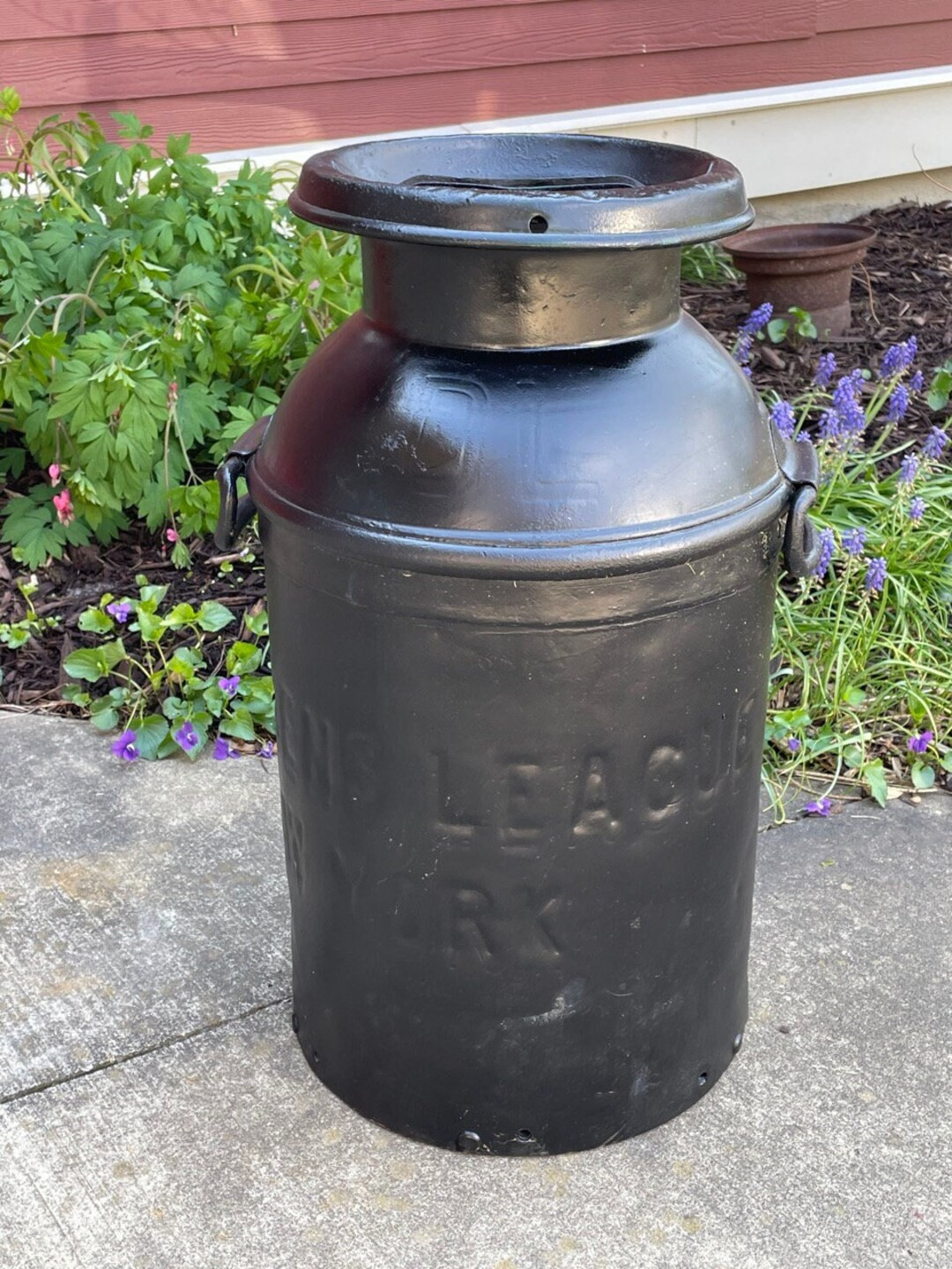 Nice old 10 Gallon Drop Handled Milk Can 24" Country Cowboy Patio Decoration | Etsy (US)