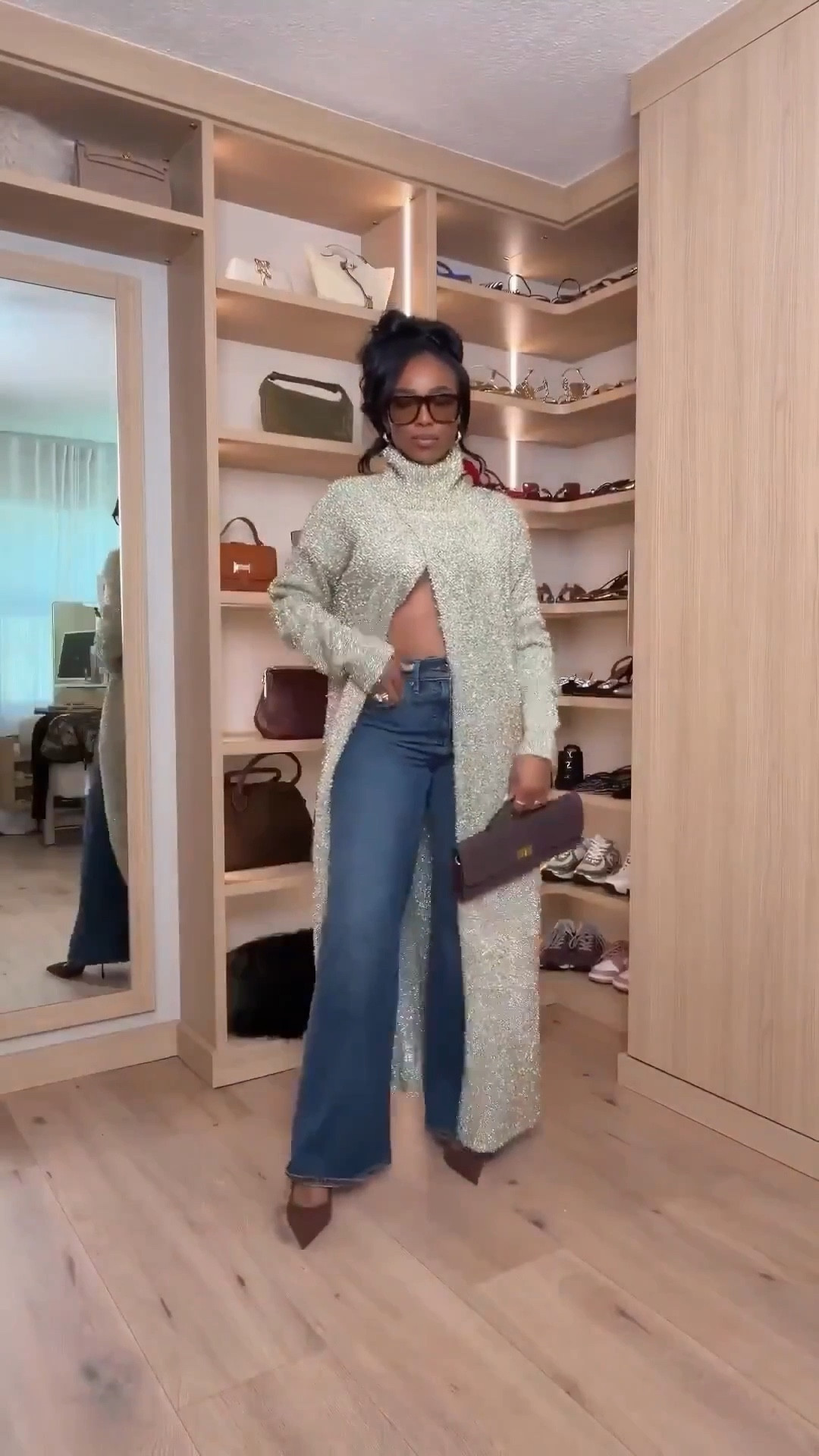 ✨ Cozy Layers, Elevated Denim

A statement longline cardigan layered over a sleek crop top and classic blue jeans creates that effortless balance of cozy and polished. The added texture gives the outfit depth, while the clean denim keeps it timeless and easy to rewear on repeat. These are the kinds of staples that work overtime in your closet, making the cost per wear a no-brainer.

Perfect for:
• Casual days
• Brunch plans
• Coffee runs

📏 Sizing:
Cardigan: Small
Top: Small
Jeans: 27 Long
Shoes: True to size

Measurements:
5’4” · 138 lbs · 34D · 27” waist · 40” hips

Tap to get details.

Layered cardigan outfit ideas, elevated casual denim looks, cozy neutral layers, modern everyday outfits, chic casual styling.

Follow me on Instagram and YouTube @kirasfashionfinds

#LTKgrwm #LTKootd #LTKPetite