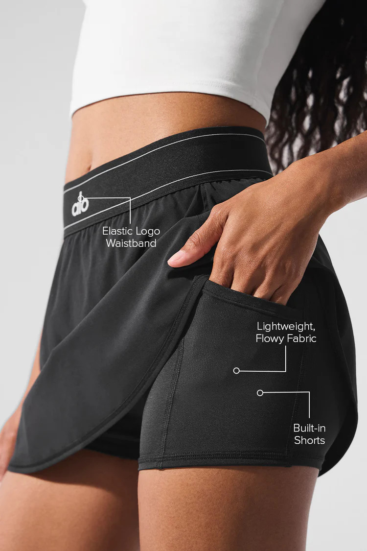 Match Point Tennis Skirt - Black | Alo Yoga (US)