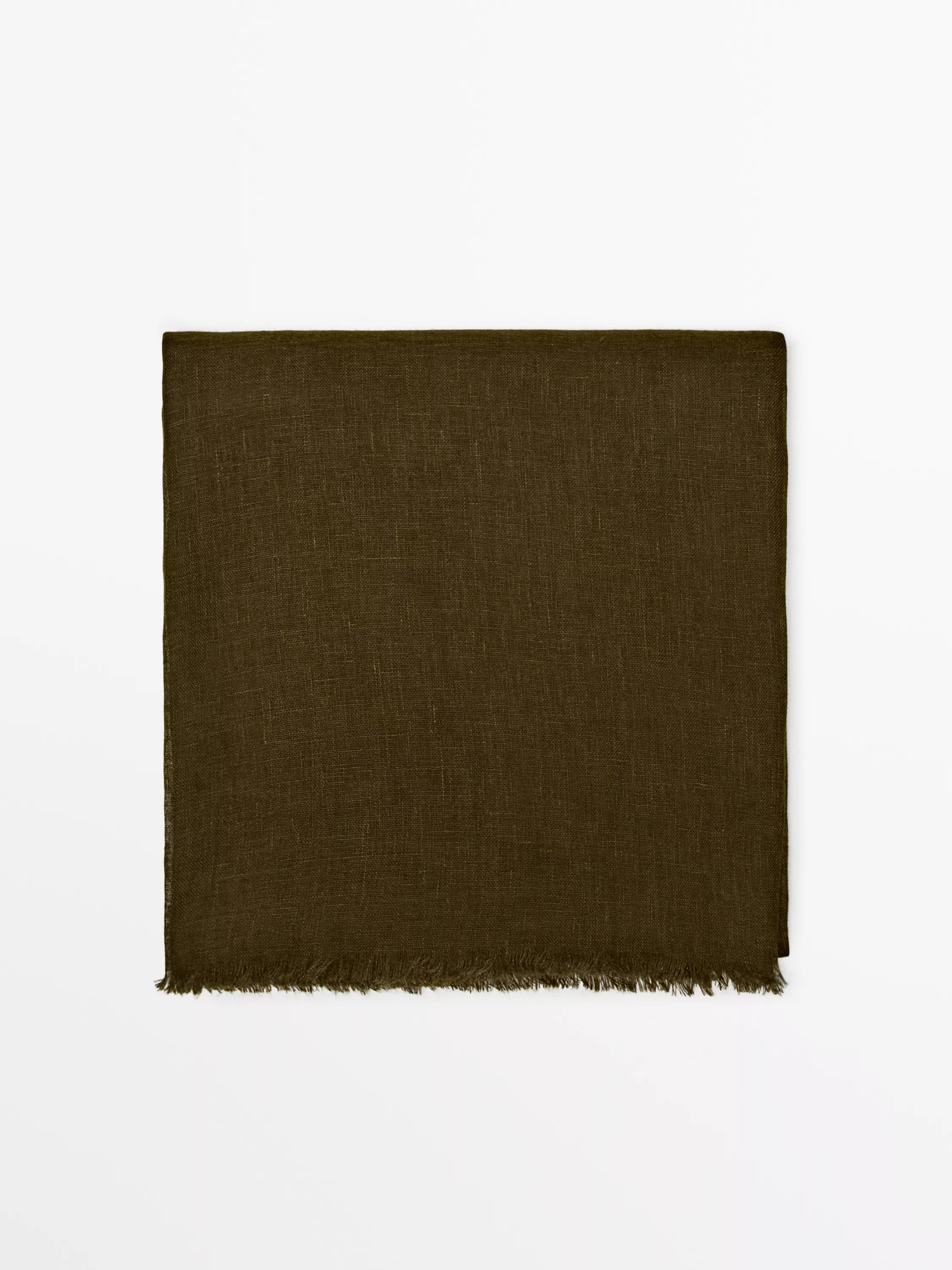 Plain 100% linen scarf | Massimo Dutti US