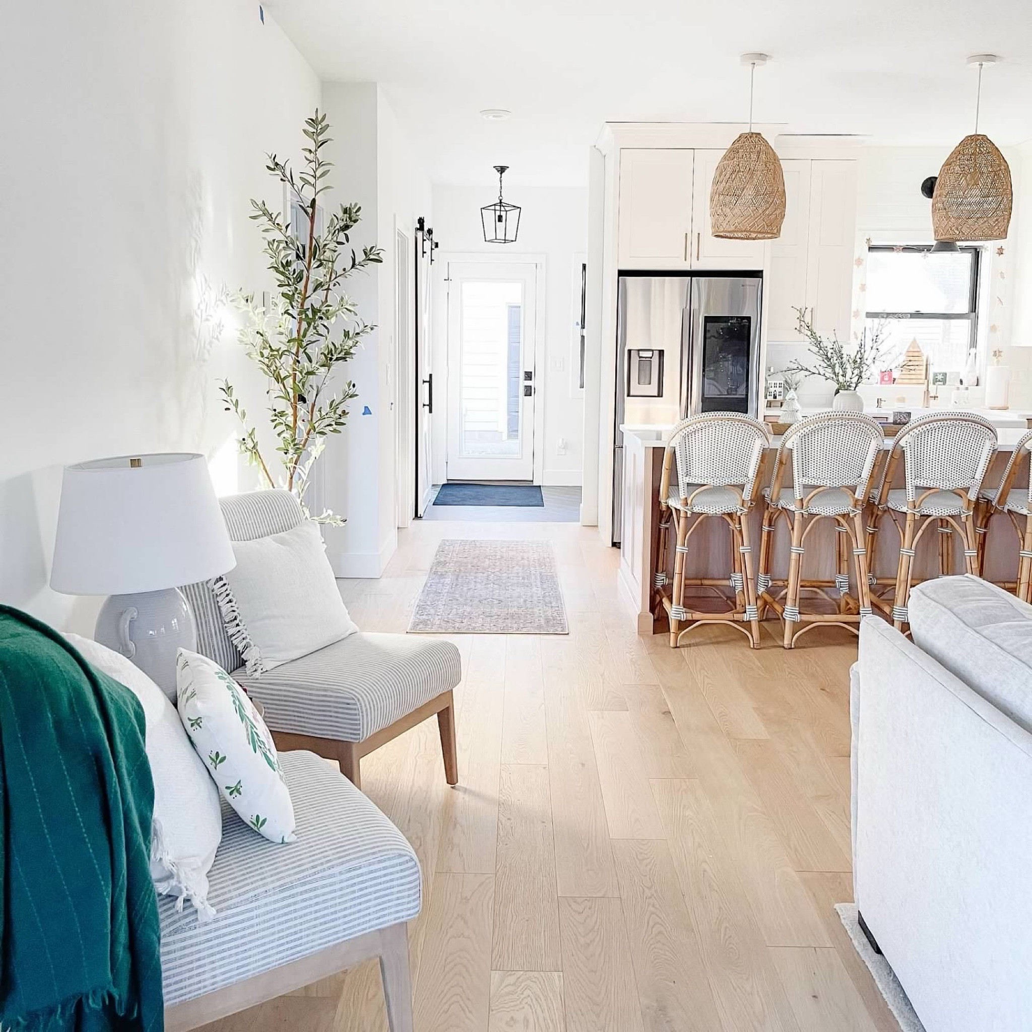 christmas decor, coastal living room, coastal home decor, living room accent chairs, blue and white chairs, serena and lily stools, runner, kitchen runner, white and bright, white Christmas, kitchen decor, coastal kitchen 

#LTKSeasonal #LTKhome #LTKHoliday