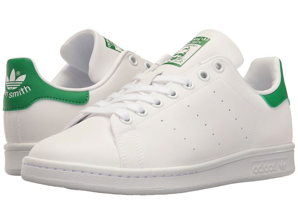 adidas Originals - Stan Smith (Footwear White/Footwear White/Green) Women's Tennis Shoes | Zappos