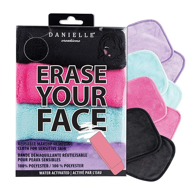 Make-up Removing Cloths 4 Count, Erase Your Face By Danielle Enterprises Enterprises Enterprises | Amazon (US)