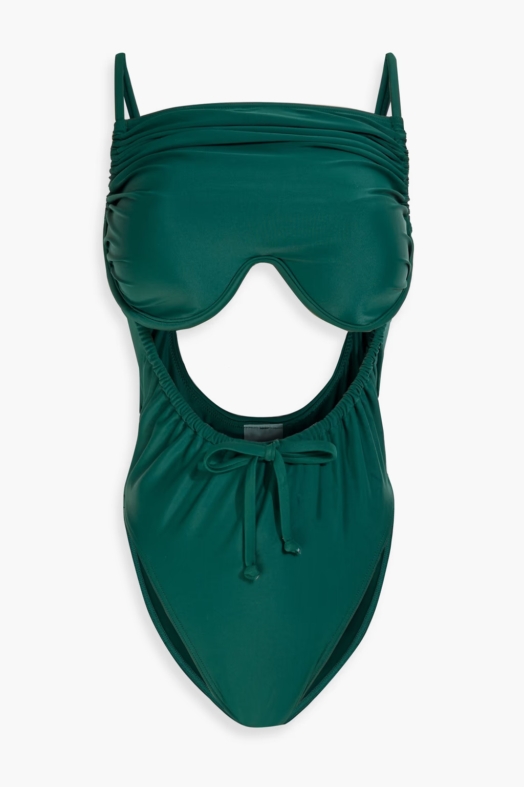 Tiaca cutout ruched underwired swimsuit | The Outnet (US and CA)