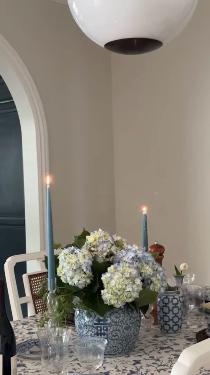 The perfect blue & white tablescape for spring and summer in our dining room! 

#LTKHome #LTKSeasonal