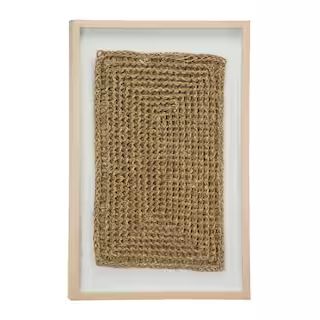 Litton Lane Abstract Natural Beige Rope and Wood Wall Art 47836 - The Home Depot | The Home Depot