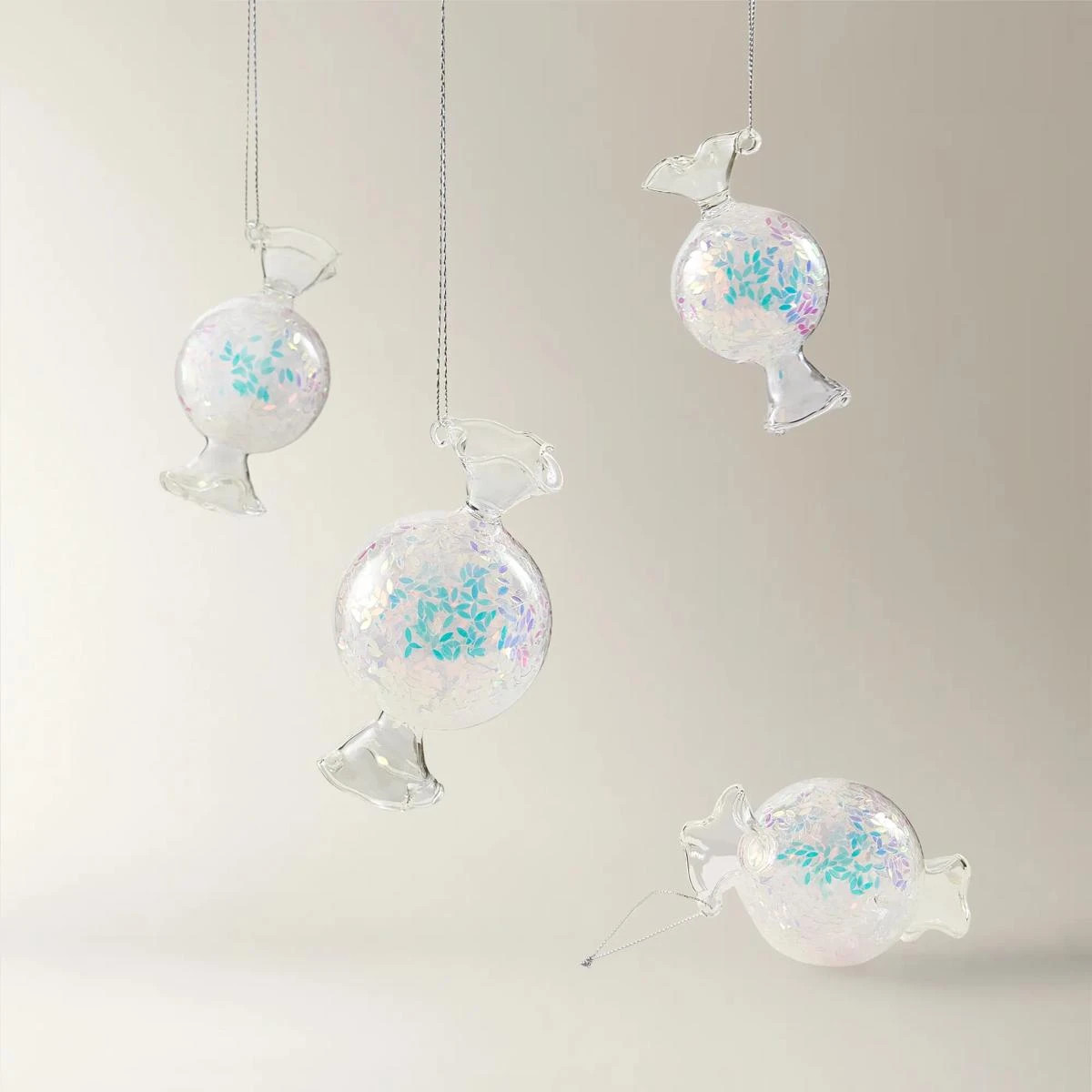 Iridescent Glass Candy Ornament - Set of 4 | Z Gallerie