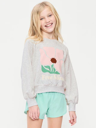 Long-Sleeve Graphic Sweatshirt for Girls | Old Navy (CA)