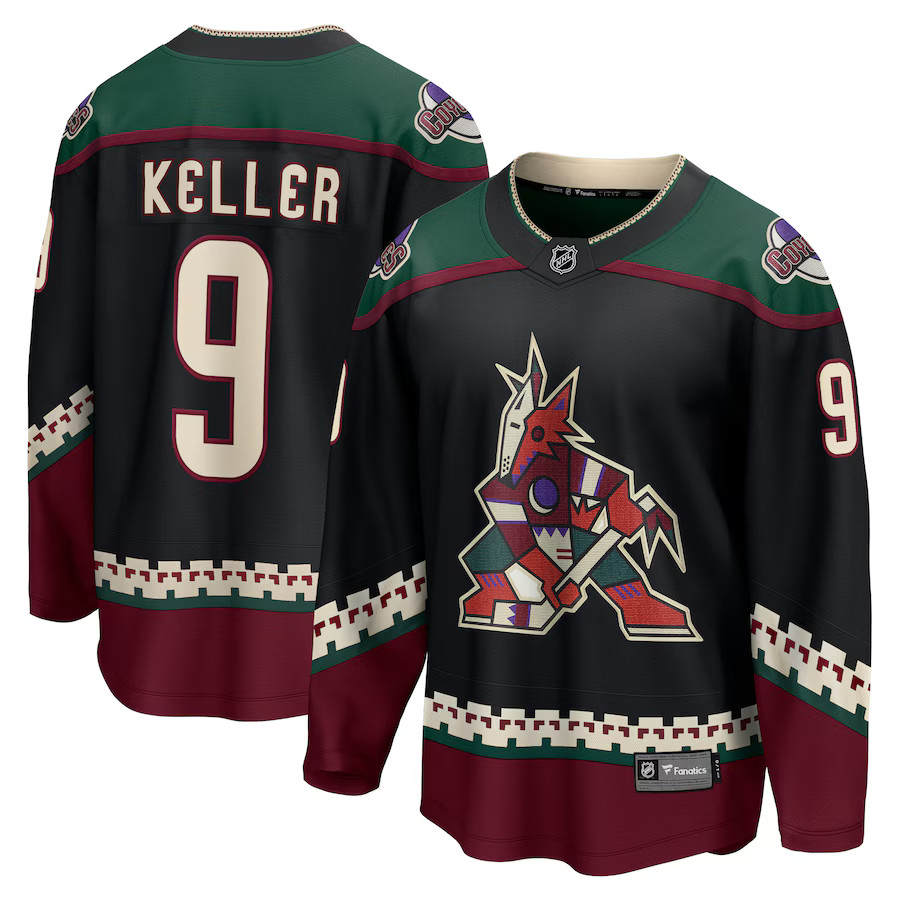 Clayton Keller Arizona Coyotes Fanatics Branded Home Premier Breakaway Player Jersey - Black | Lids