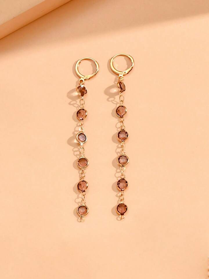2pcs Bead Decor Drop Earrings | SHEIN