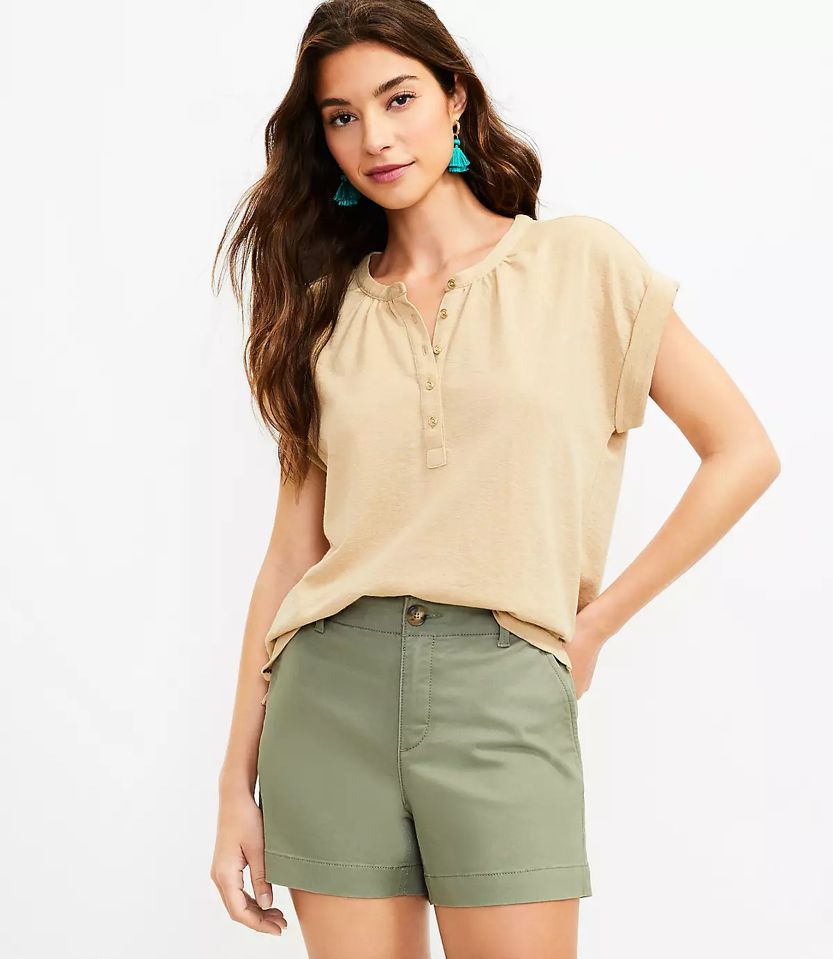 Henley Tunic Tee | LOFT