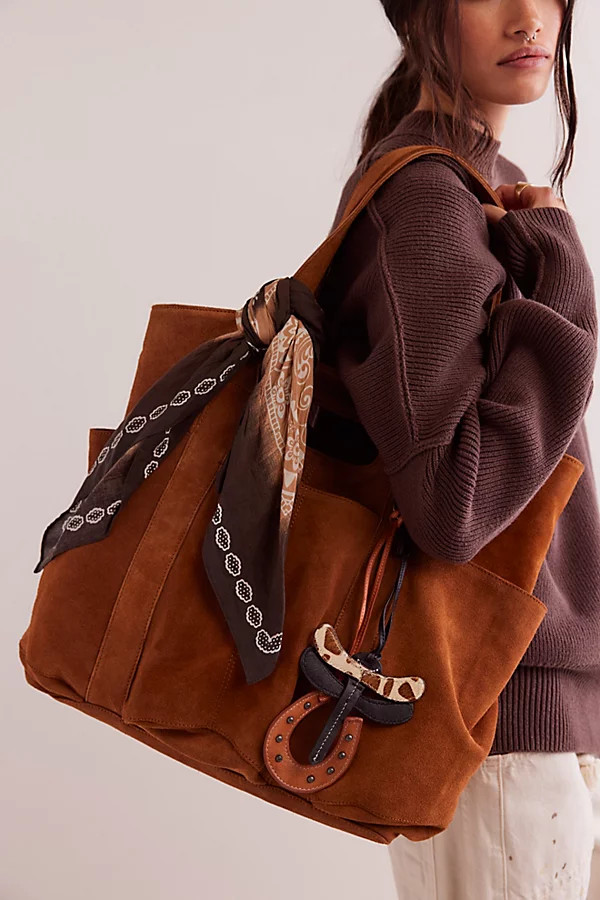 Suede Caravan Tote at Free People in Saddle | Free People (UK)