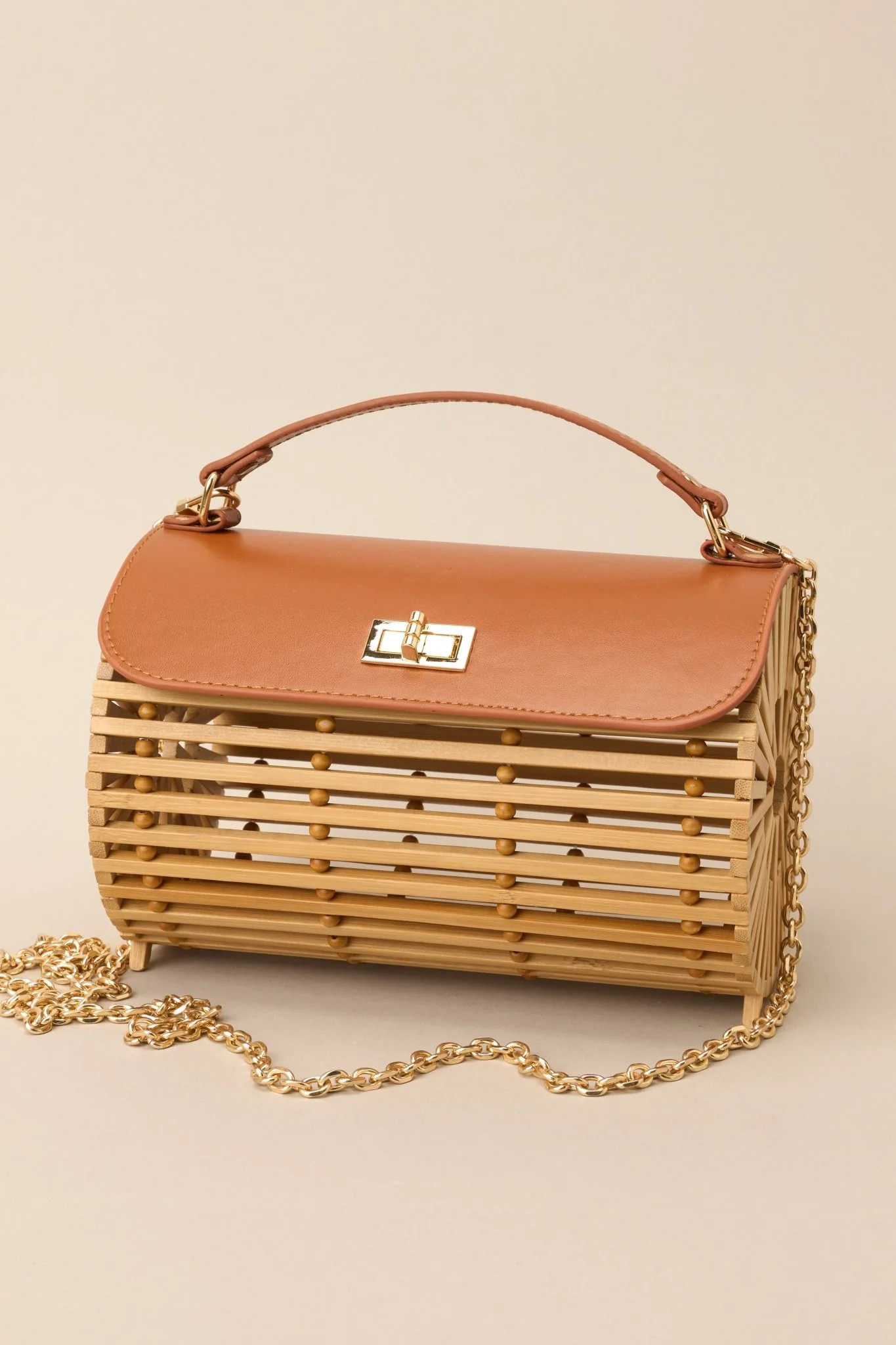 Natural Beauty Bamboo Handbag | Red Dress