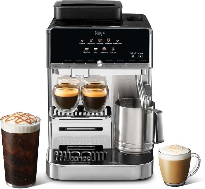 Ninja AutoBarista Fully Automatic Espresso Machine | 10 One Touch Hot & Iced Drink Options, Built... | Amazon (US)