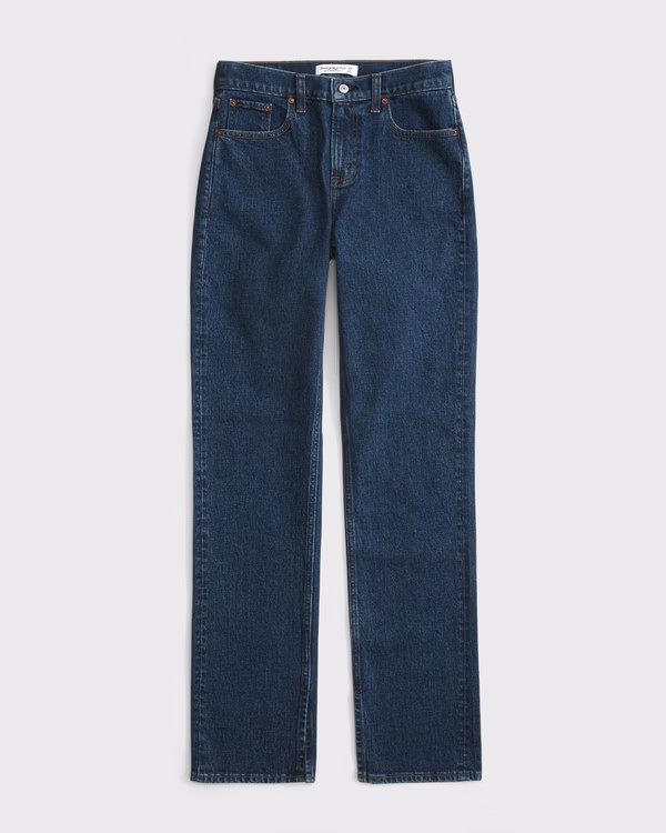 Women's Mid Rise 90s Straight Jean | Women's Bottoms | Abercrombie.com | Abercrombie & Fitch (US)