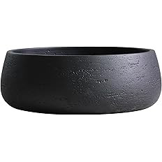 Olly & Rose Copenhagen Large Ceramic Planter Bowl Shallow Plant Pot - Matt Black Flower Pot Indoo... | Amazon (US)