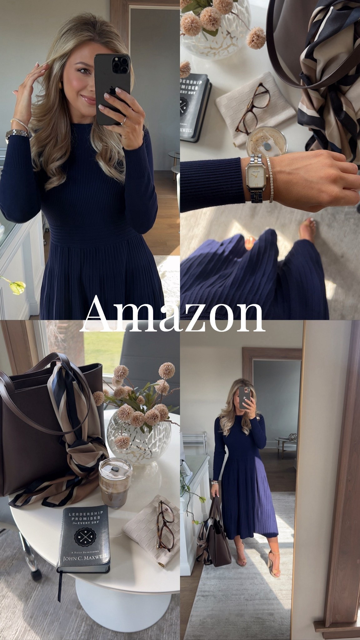 I think this is one of the best knit dresses on the market- no lie. And it’s so affordable! I’m wearing it every two weeks lately! So cozy and would be perfect to wear with boots during the winter! 

Navy dress, long sleeve midi dress, Amazon dresses, office dress, workwear 

#LTKWorkwear #LTKootd