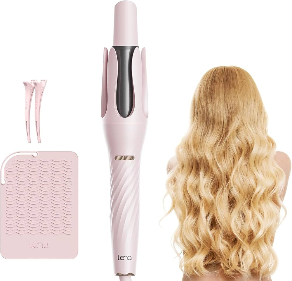 Rotating Curling Iron 1 Inch- LENA Z4 Automatic Curling Wand with Anti-Scald & Versatile Hair Pro... | Amazon (US)