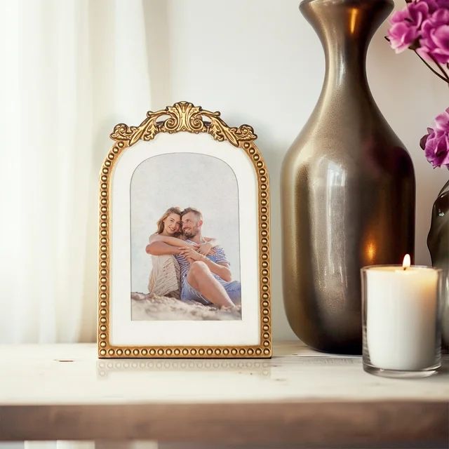 Better Homes & Gardens 4x6 Primrose Tabletop Picture Frame, Gold | Walmart (US)