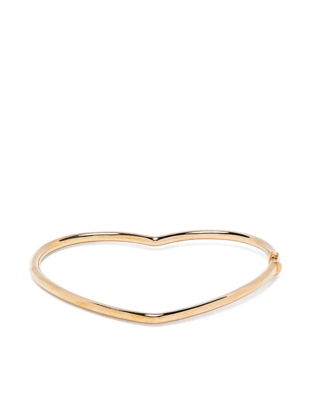 9kt yellow gold Jonc Coeur Lisse Or Jaune bangle bracelet | Farfetch Global